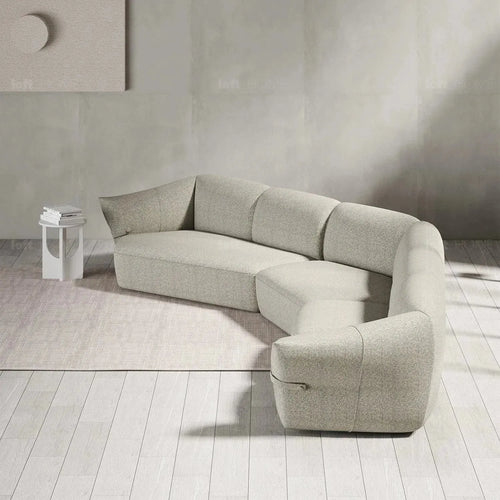 Modern Mixed Weave Fabric Modular Chaise Sofa PETALS Good to Know Preview-1