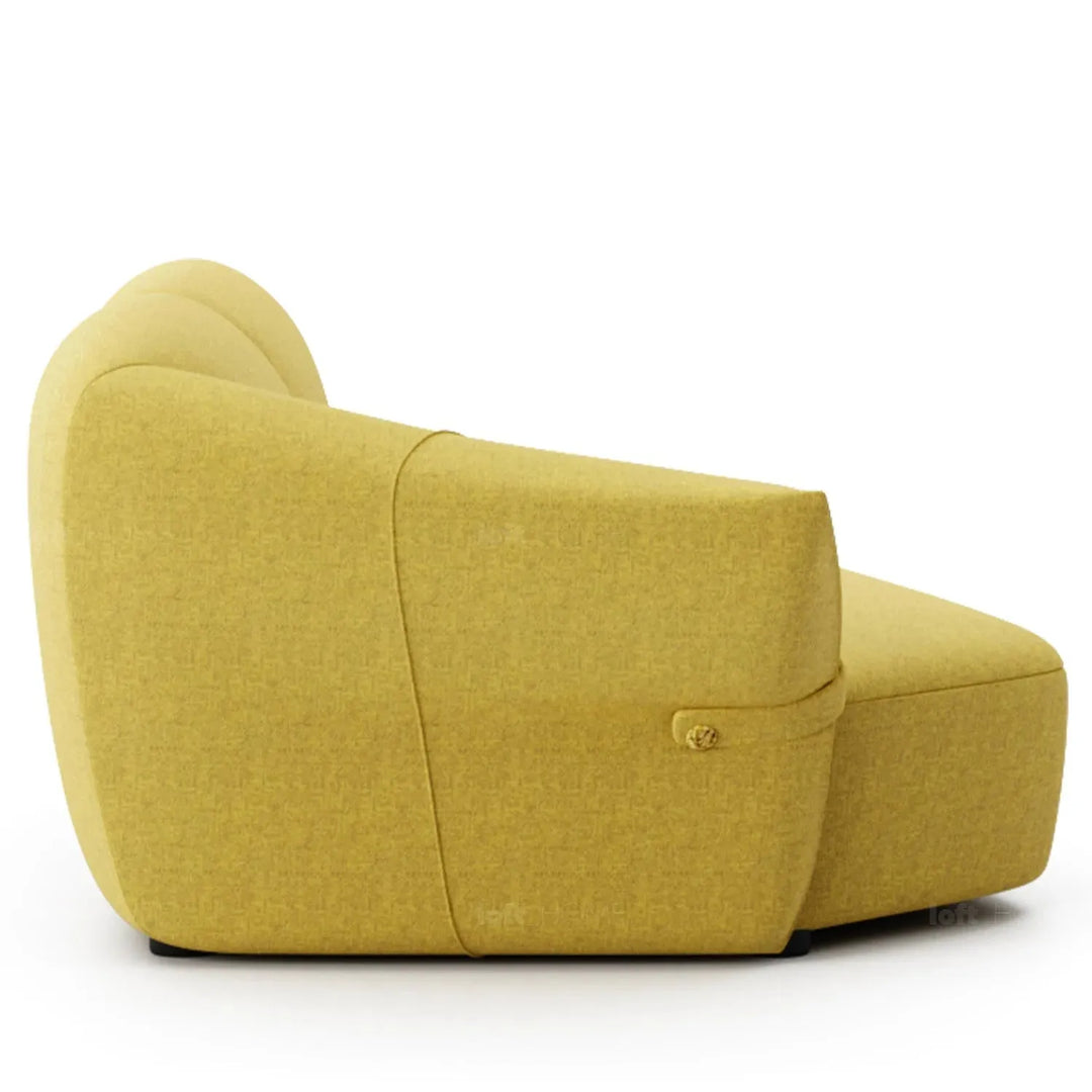 Minimalist mixed weave fabric modular chaise sofa petals detail 7.