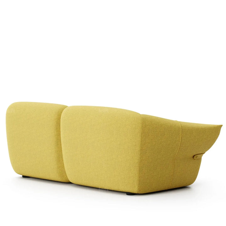 Minimalist mixed weave fabric modular chaise sofa petals detail 9.