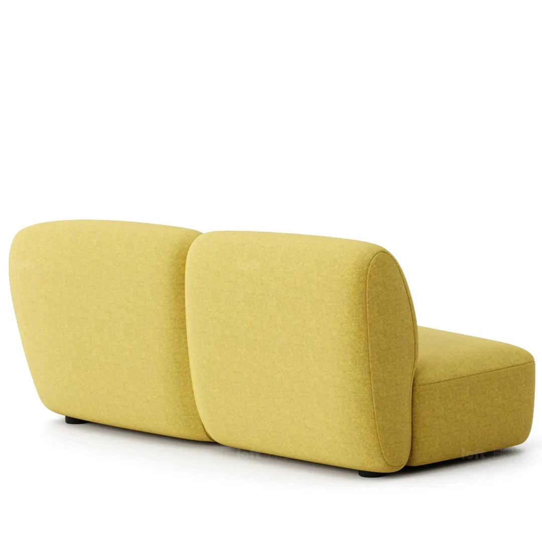 Minimalist mixed weave fabric modular chaise sofa petals detail 10.