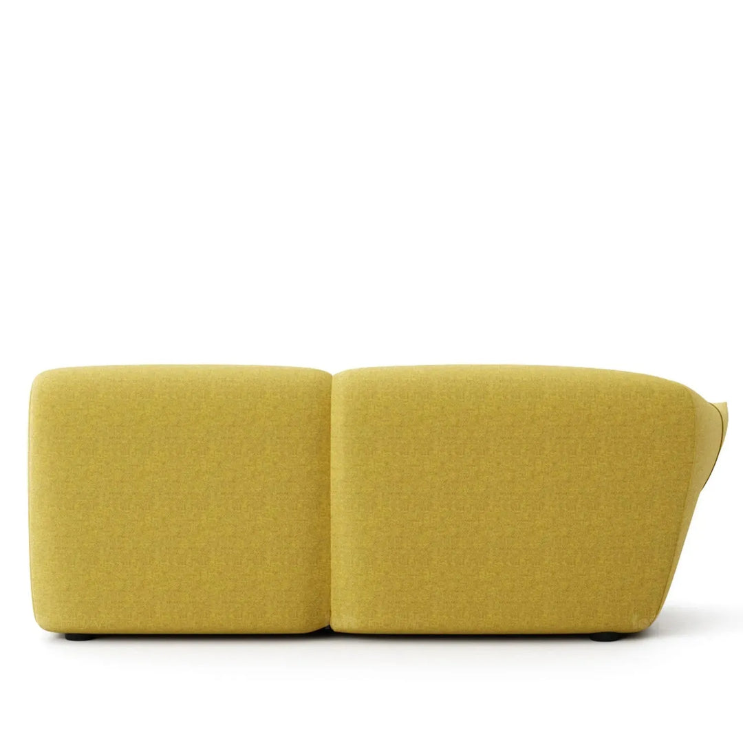 Minimalist mixed weave fabric modular chaise sofa petals detail 11.