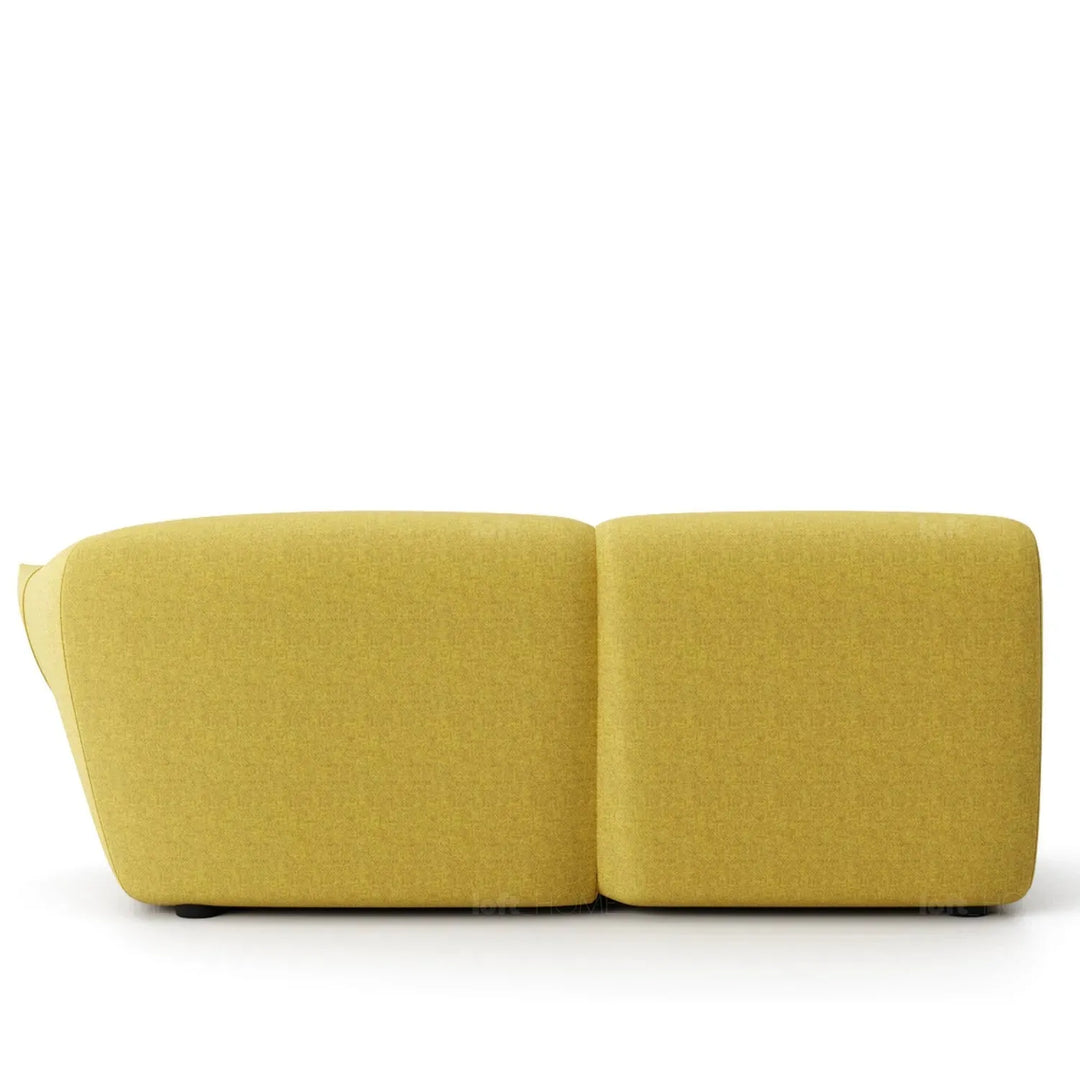 Minimalist mixed weave fabric modular chaise sofa petals detail 12.