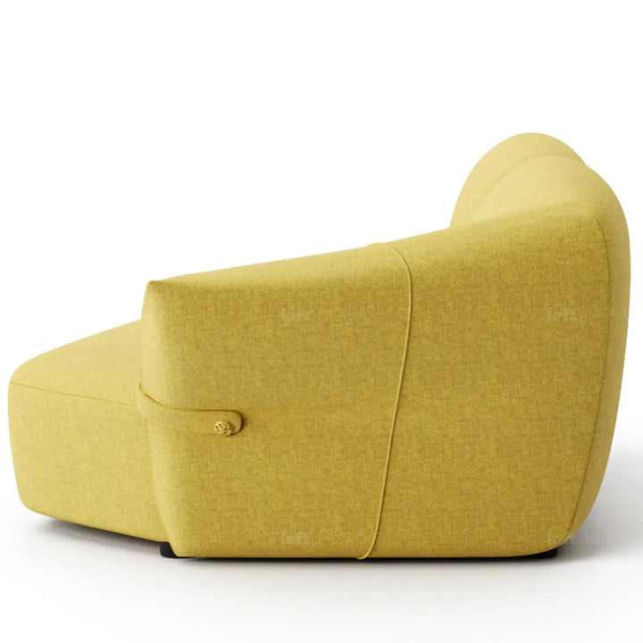 Minimalist mixed weave fabric modular chaise sofa petals detail 14.