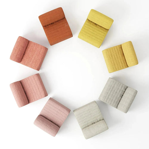 Modern Mixed Weave Fabric Rocking 1 Seater Sofa HOBBYHORSE Good to Know Preview-1