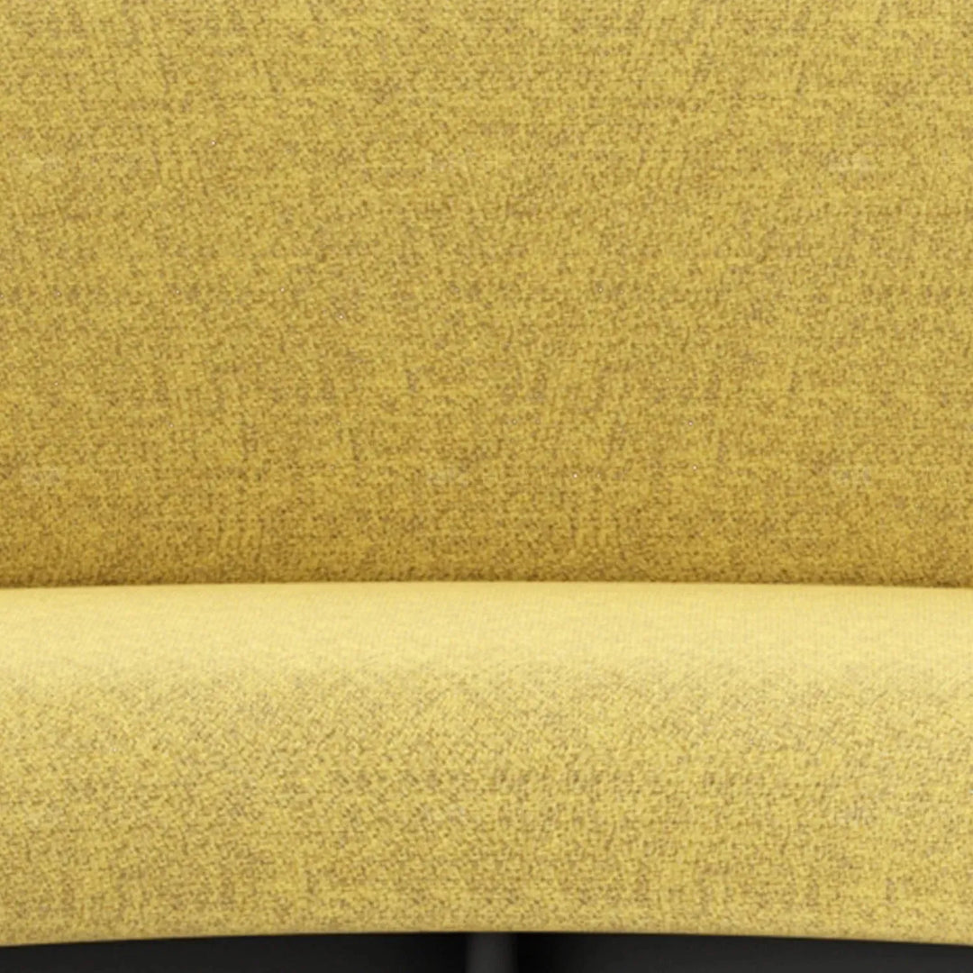 Minimalist mixed weave fabric round 2 seater sofa santo detail 6.