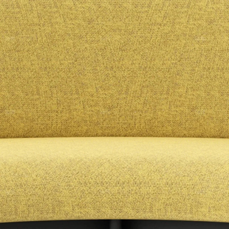 Minimalist mixed weave fabric round 2 seater sofa santo detail 6.