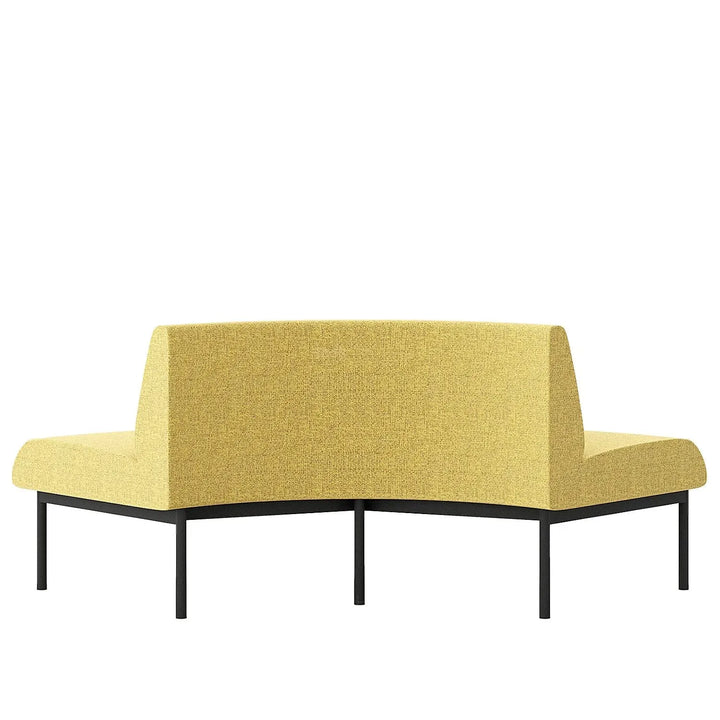 Minimalist mixed weave fabric round 2 seater sofa santo detail 11.