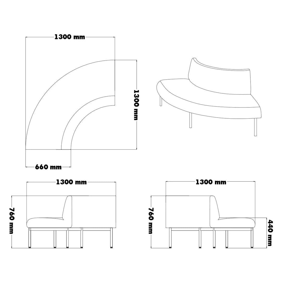 Minimalist mixed weave fabric round 2 seater sofa santo size charts.