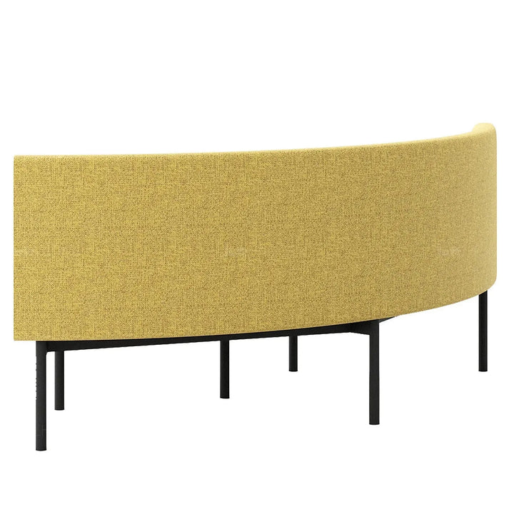 Minimalist mixed weave fabric round 2 seater sofa santo detail 15.