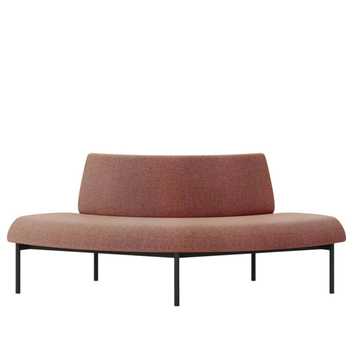 Minimalist mixed weave fabric round 2 seater sofa santo detail 20.