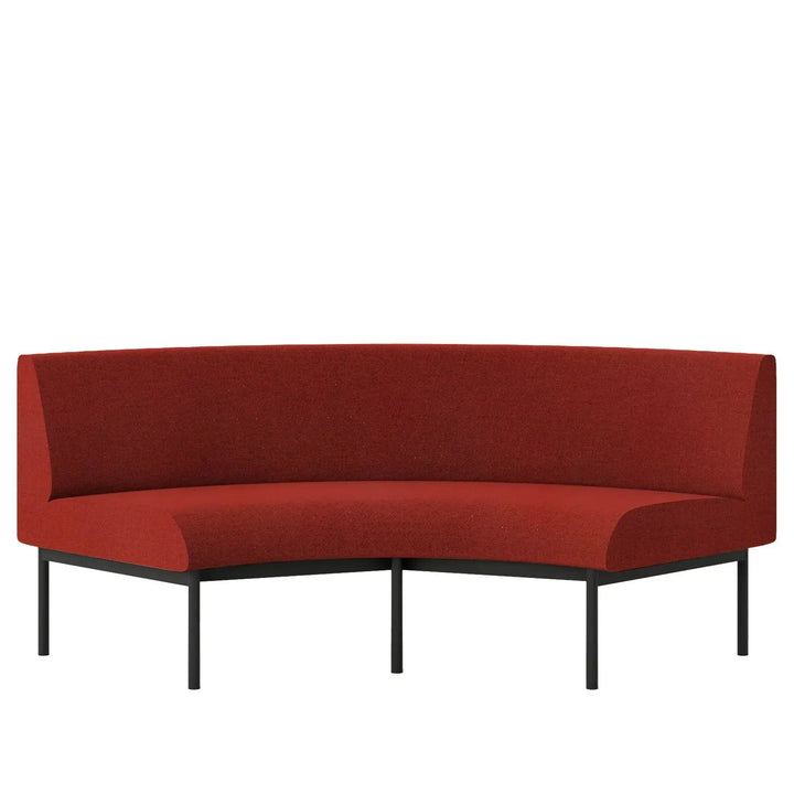 Minimalist mixed weave fabric round 2 seater sofa santo detail 22.