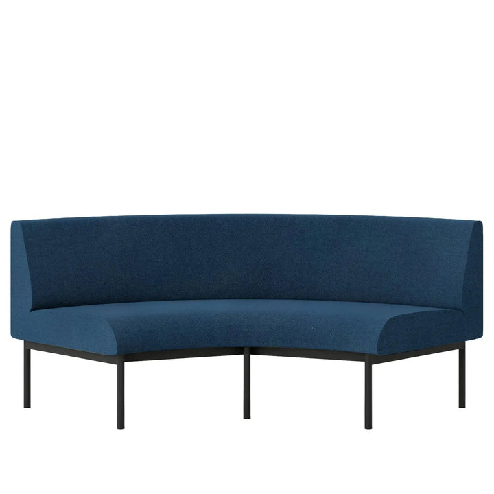 Minimalist mixed weave fabric round 2 seater sofa santo detail 23.