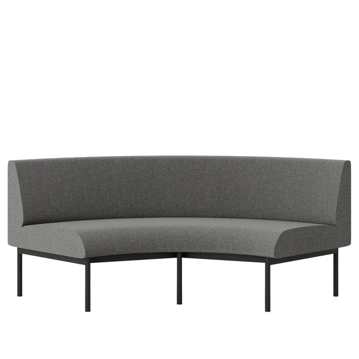 Minimalist mixed weave fabric round 2 seater sofa santo detail 24.