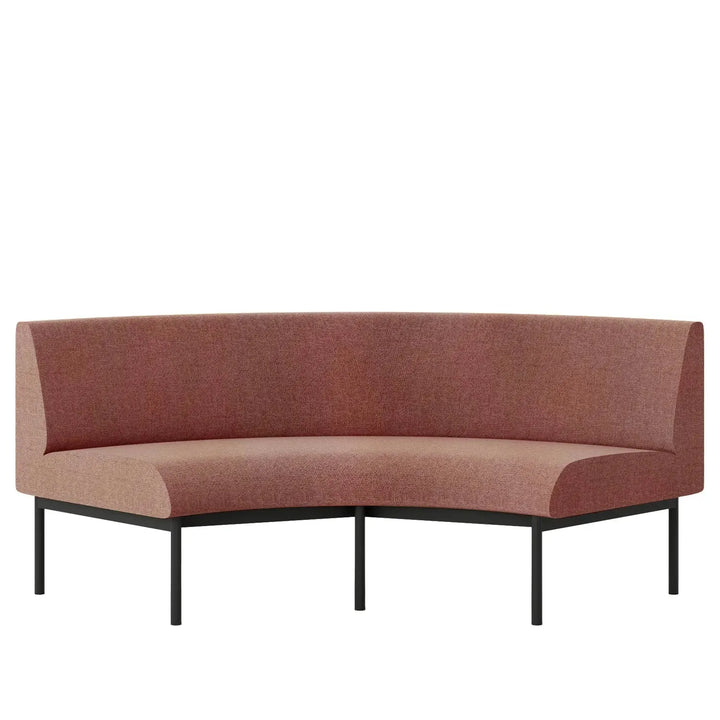 Minimalist mixed weave fabric round 2 seater sofa santo detail 26.