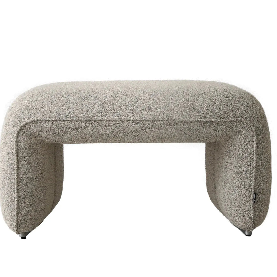 Minimalist mixed weave fabric stool elephant in white background.