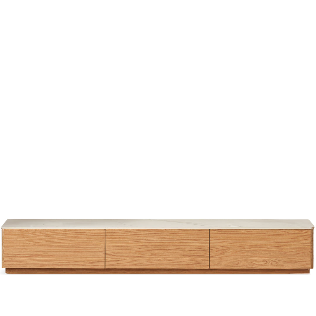 Minimalist oak wood sintered stone tv console lino detail 11.