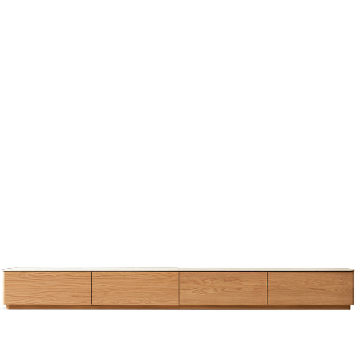 Minimalist oak wood sintered stone tv console lino detail 12.