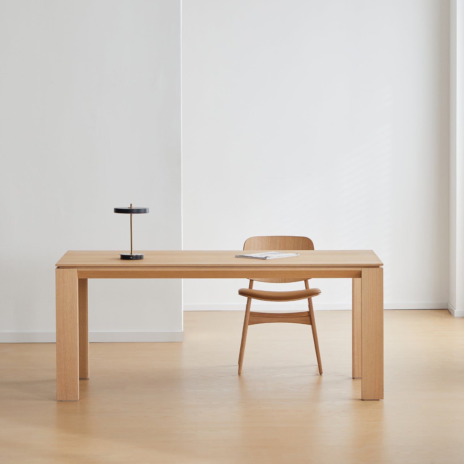 Minimalist Oak Wood Veneer Plywood Dining Table HORIZON LOFT HOME Minimalist Oak Wood Veneer Plywood Dining Table HORIZON LOFT HOME