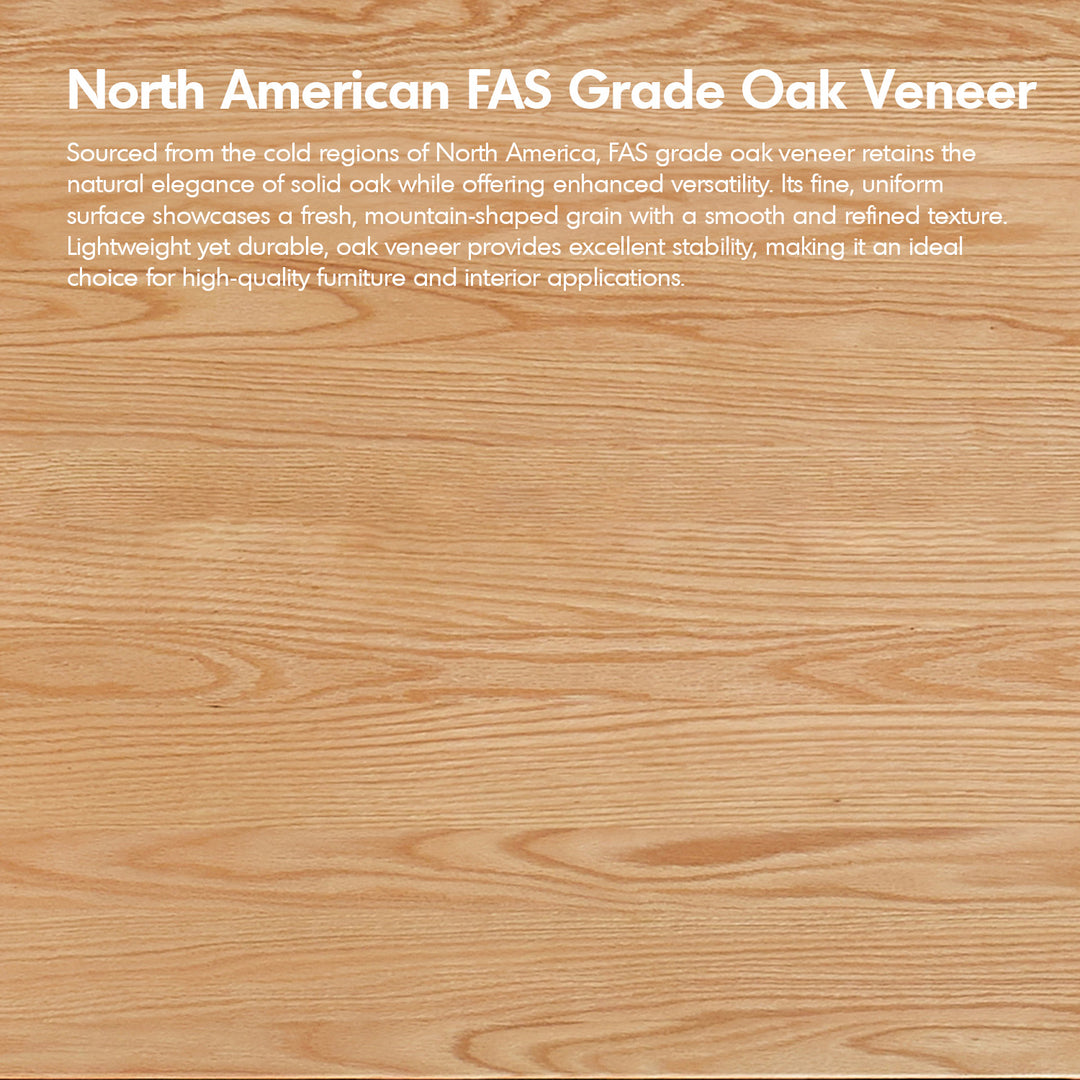 Minimalist oak wood veneer plywood dining table horizon color swatches.