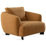 Modern Sherpa Fabric 1 Seater Sofa SAFFRON