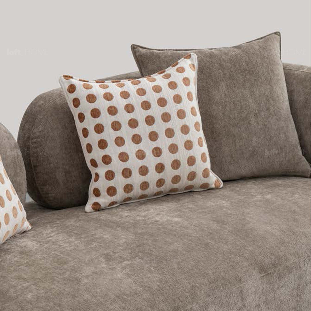 Minimalist sherpa fabric 2 seater sofa calyx material variants.