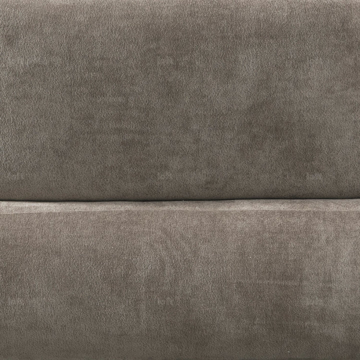 Minimalist sherpa fabric 3 seater sofa calyx in still life.