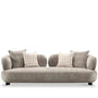 Cream Sherpa Fabric 3 Seater Sofa CALYX