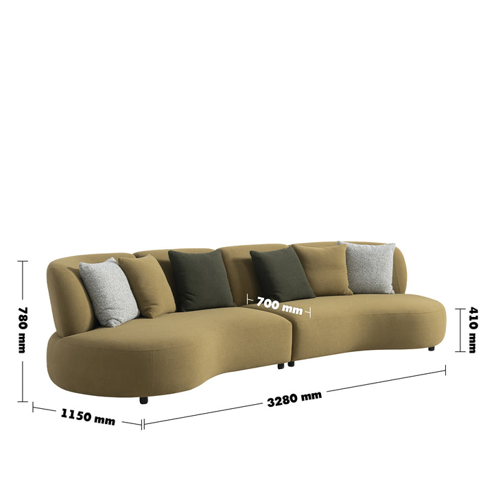 Minimalist Sherpa Fabric 4.5 Seater Sofa ARCH