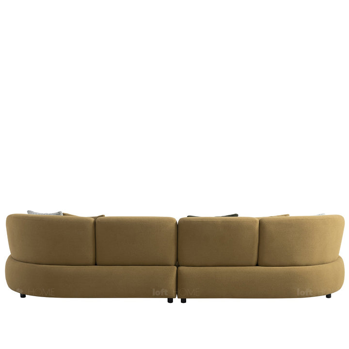 Minimalist sherpa fabric 4.5 seater sofa arch color swatches.