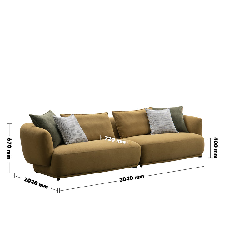 Minimalist Sherpa Fabric 4.5 Seater Sofa BERLIN