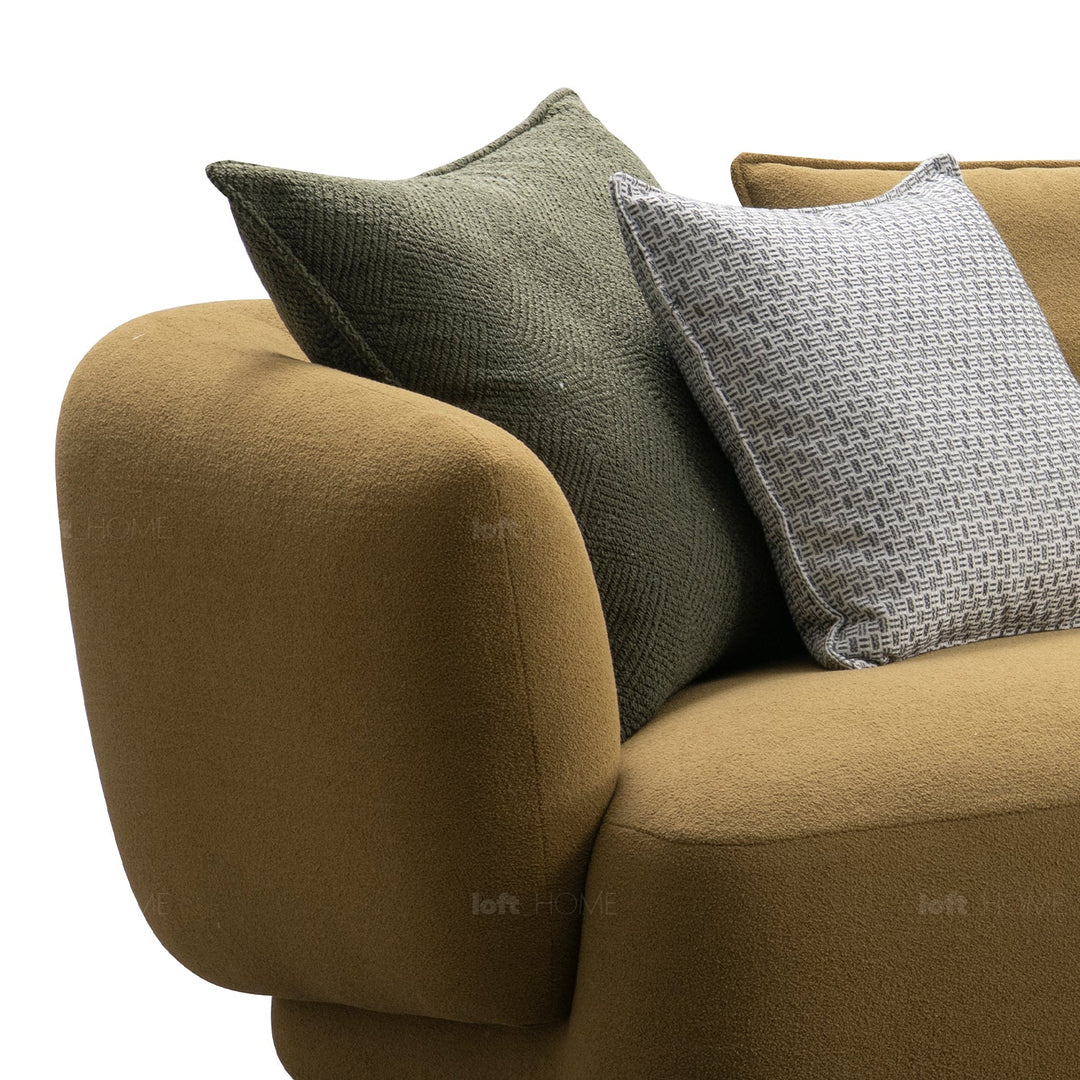 Minimalist sherpa fabric 4.5 seater sofa berlin in real life style.
