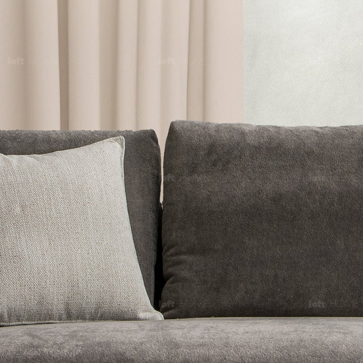 Minimalist sherpa fabric 4.5 seater sofa grand environmental situation.