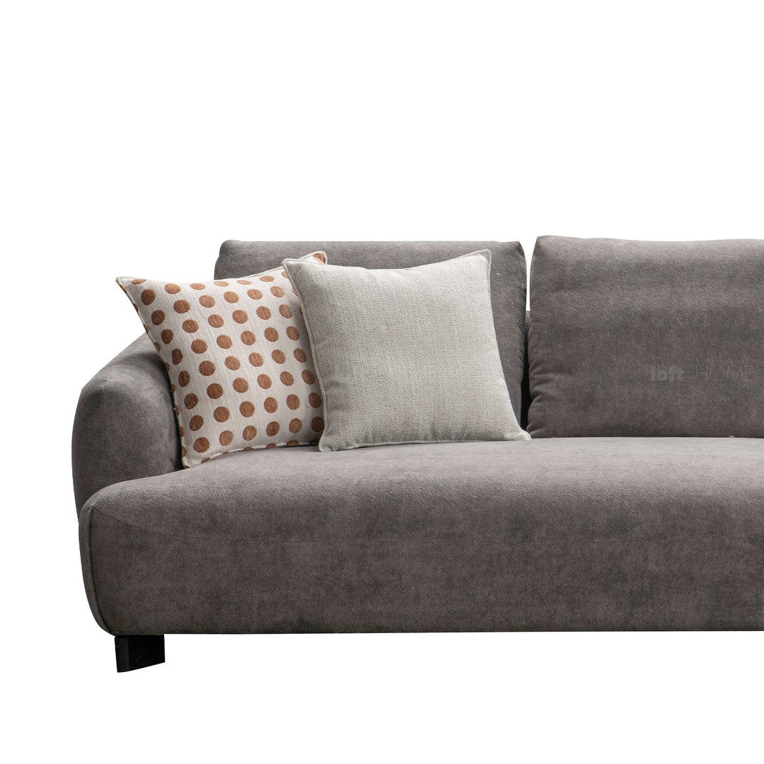 Minimalist sherpa fabric 4.5 seater sofa grand color swatches.