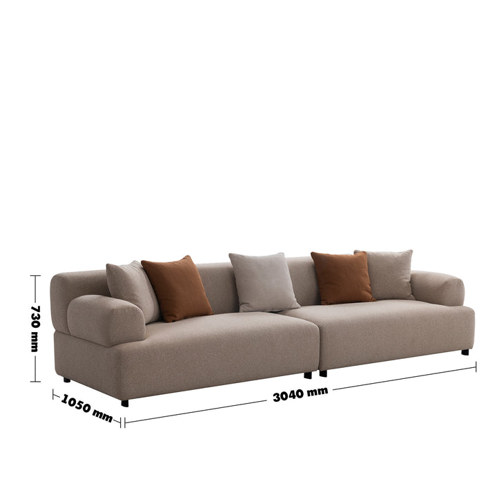 Minimalist sherpa fabric 4.5 seater sofa noble size charts.