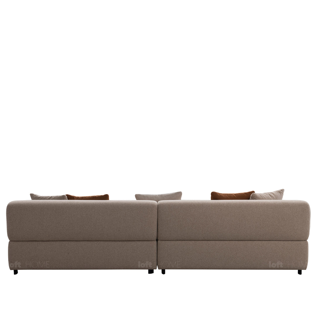 Minimalist sherpa fabric 4.5 seater sofa noble material variants.