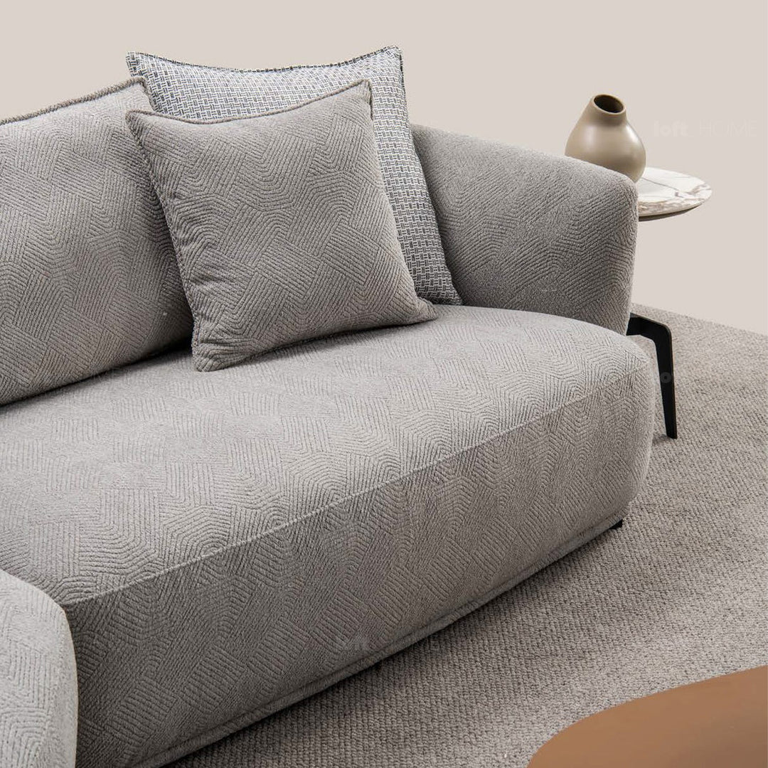 Minimalist sherpa fabric l shape sectional sofa granitovã� 3+l in real life style.