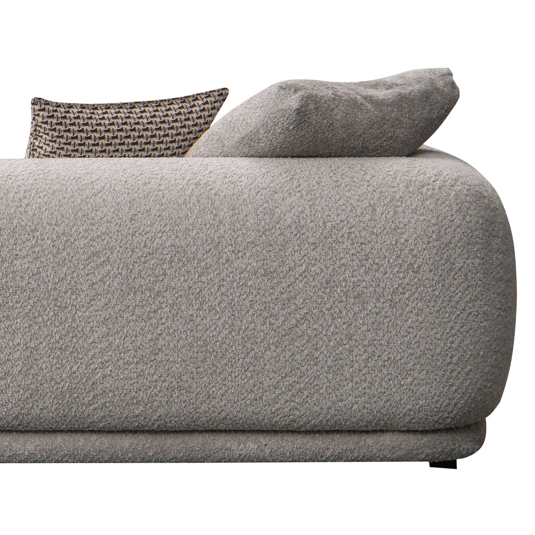 Minimalist sherpa fabric l shape sectional sofa living 4+l in panoramic view.