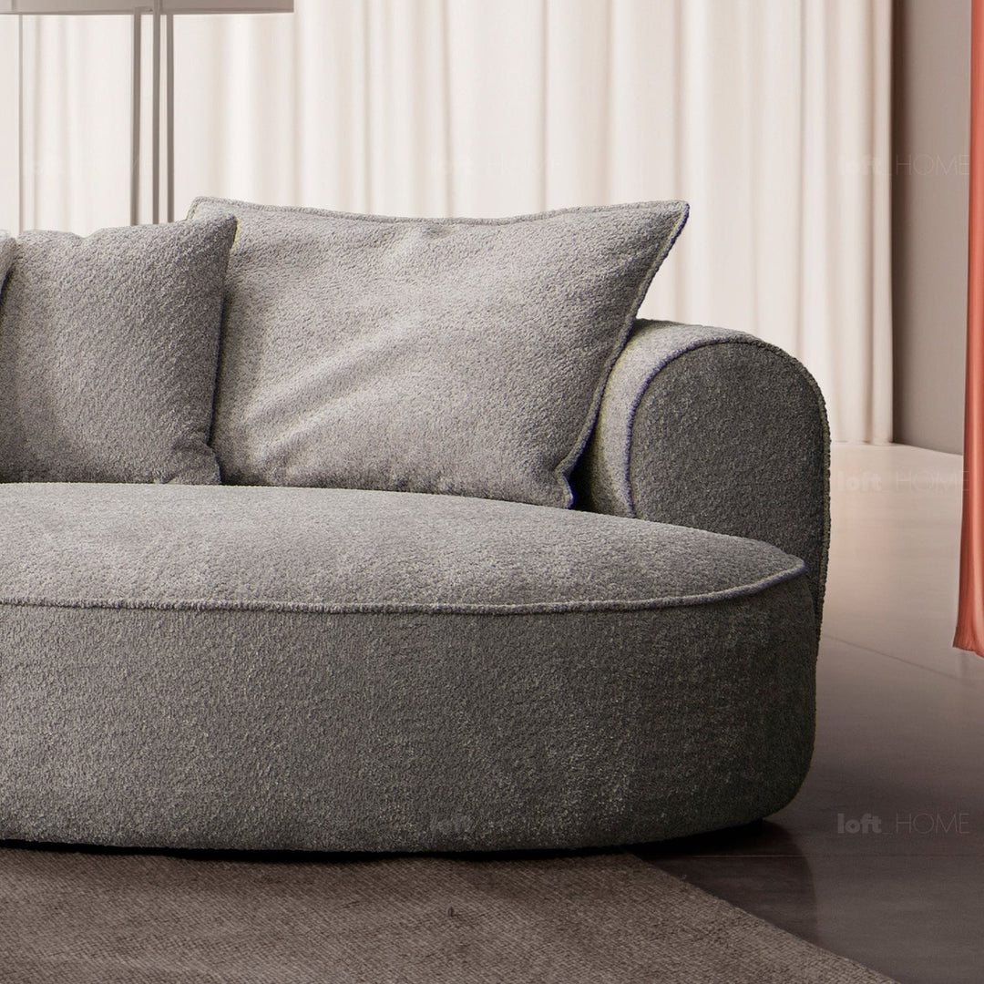 Minimalist sherpa fabric l shape sectional sofa living 4+l in still life.