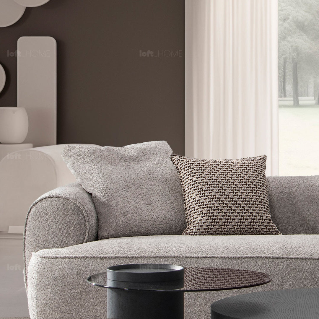 Minimalist sherpa fabric l shape sectional sofa living 4+l environmental situation.