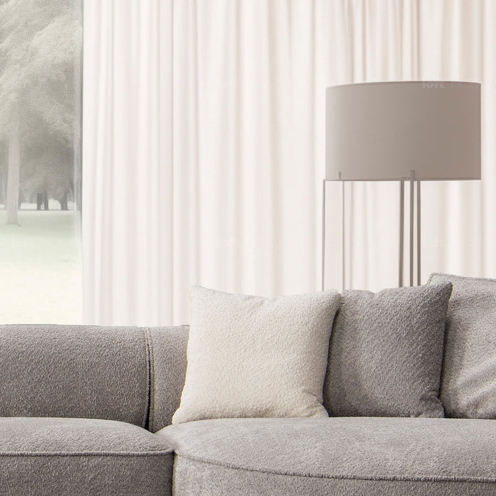 Minimalist sherpa fabric l shape sectional sofa living 4+l conceptual design.