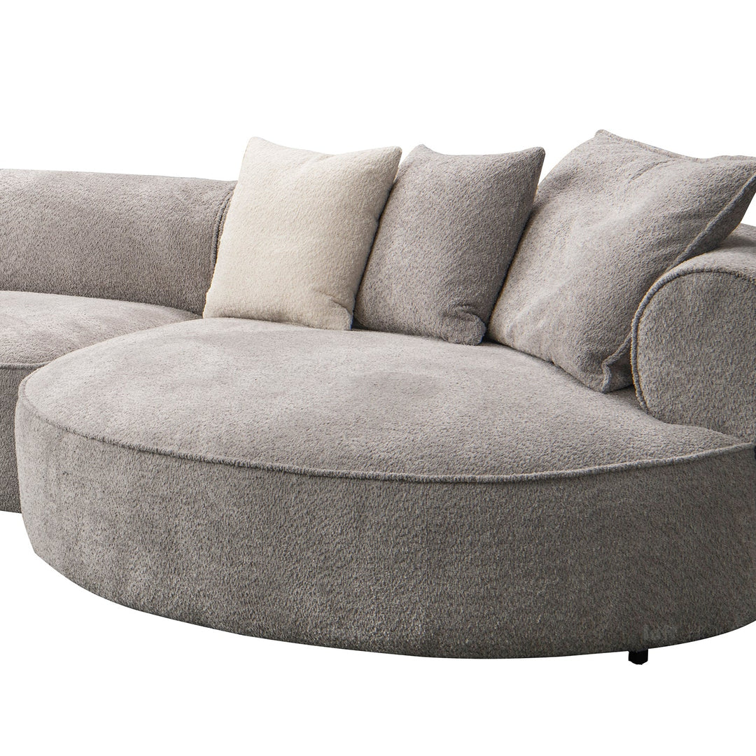 Minimalist sherpa fabric l shape sectional sofa living 4+l in details.