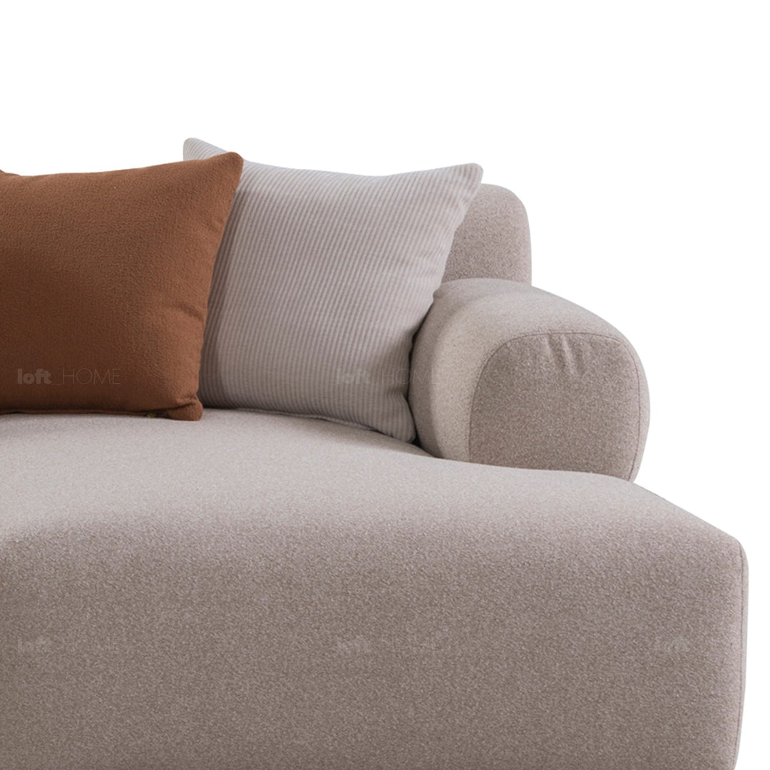 Minimalist sherpa fabric l shape sectional sofa noble with context.