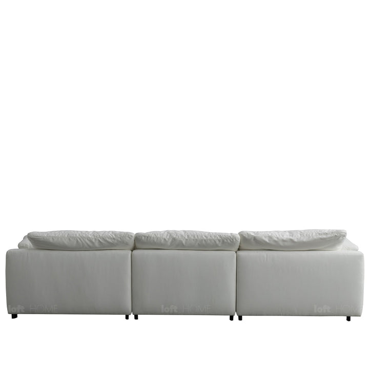 Minimalist suede fabric 4.5 seater sofa cloud conceptual design.