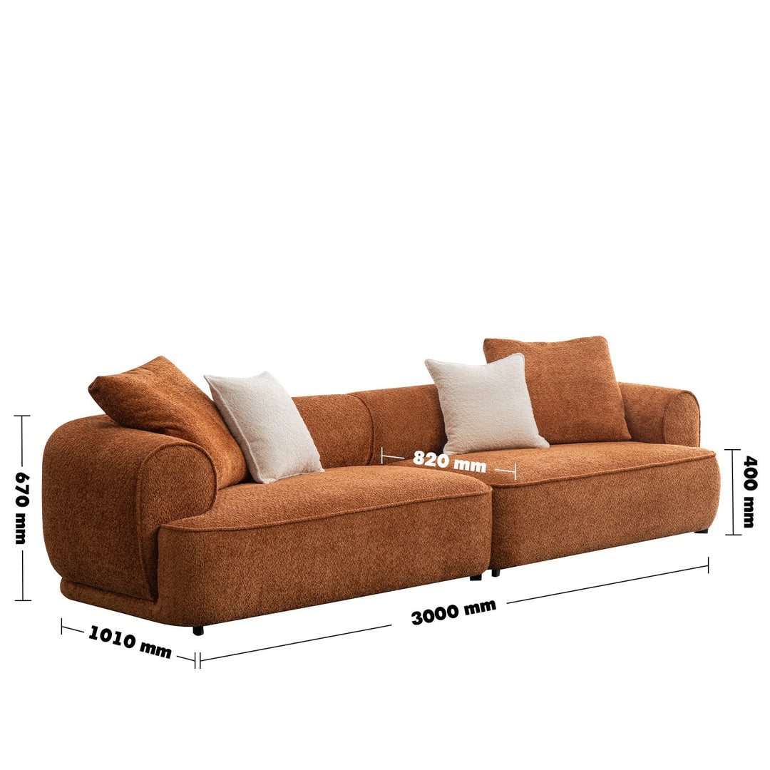 Minimalist teddy fabric 4.5 seater sofa elegant size charts.