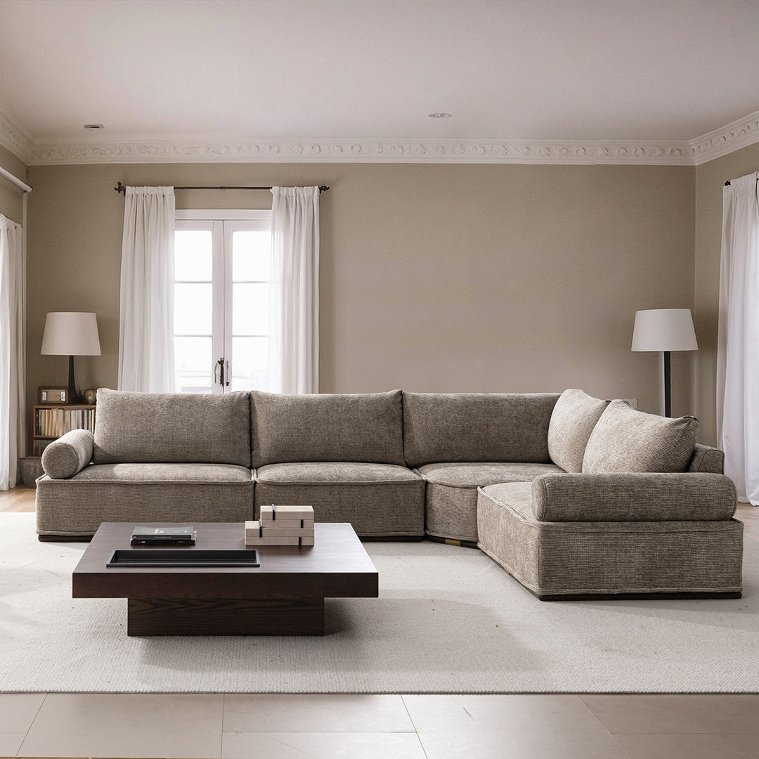 Minimalist corduroy velvet fabric modular armless 1 seater sofa cordy primary product view.