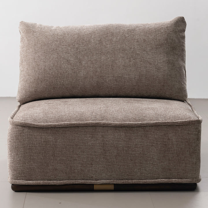 Minimalist corduroy velvet fabric modular armless 1 seater sofa cordy color swatches.