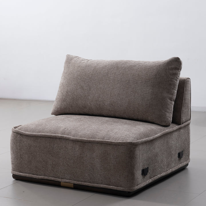 Minimalist corduroy velvet fabric modular armless 1 seater sofa cordy material variants.