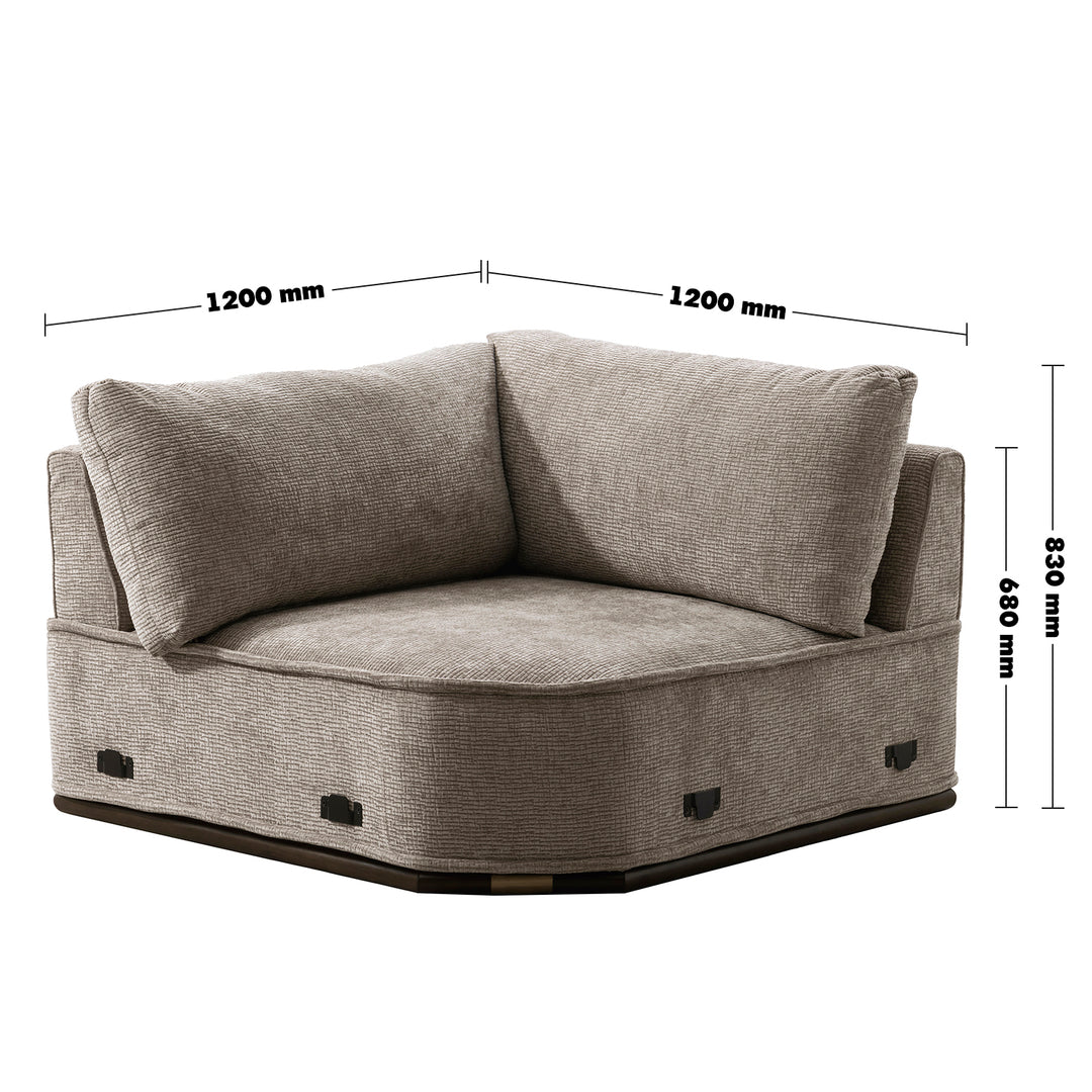 Minimalist corduroy velvet fabric modular joint connection 1 seater sofa cordy size charts.