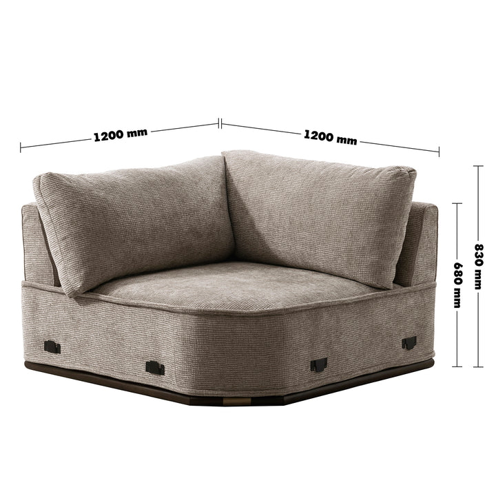 Minimalist corduroy velvet fabric modular joint connection 1 seater sofa cordy size charts.