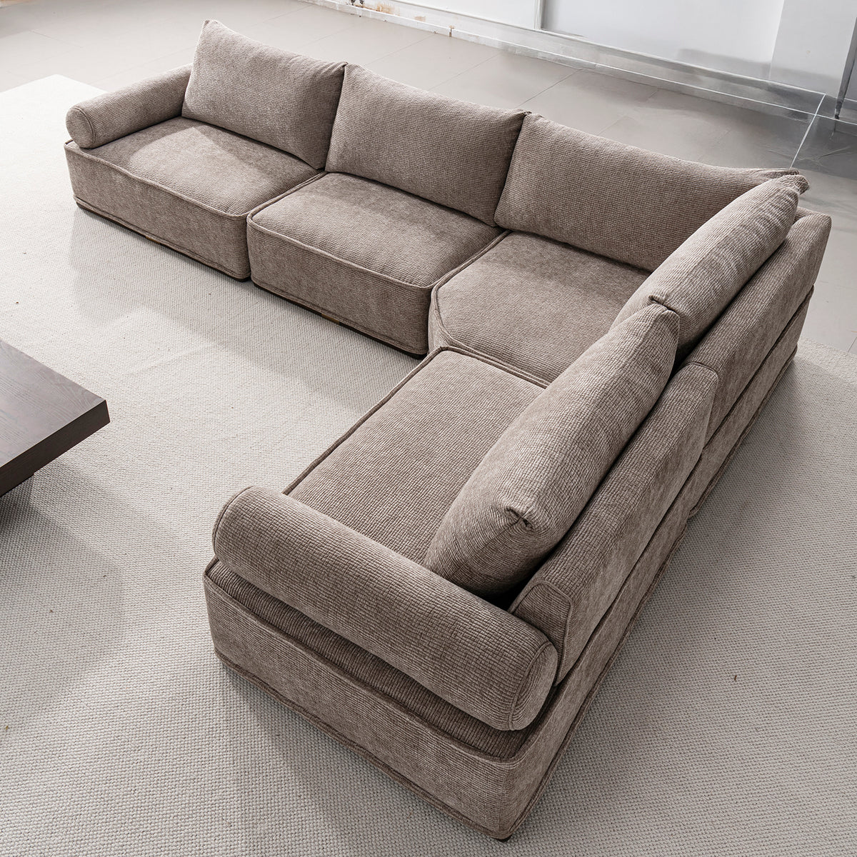 Minimalist corduroy velvet fabric modular joint connection 1 seater sofa cordy color swatches.